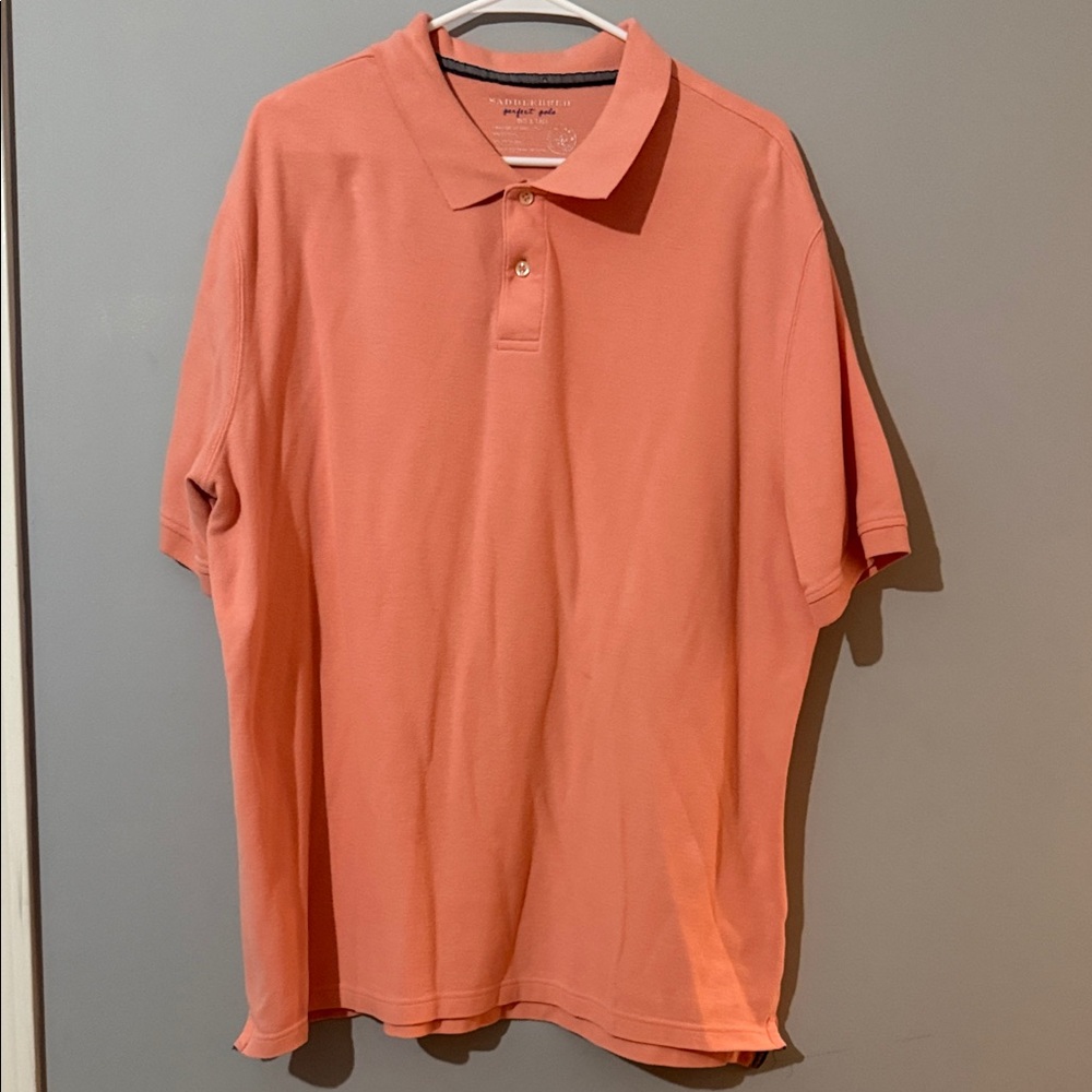 Saddlebred Men's Orange Polo Shirt VGUC